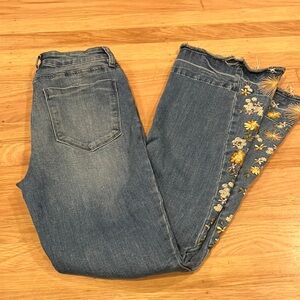 Embroidered Blue Jeans